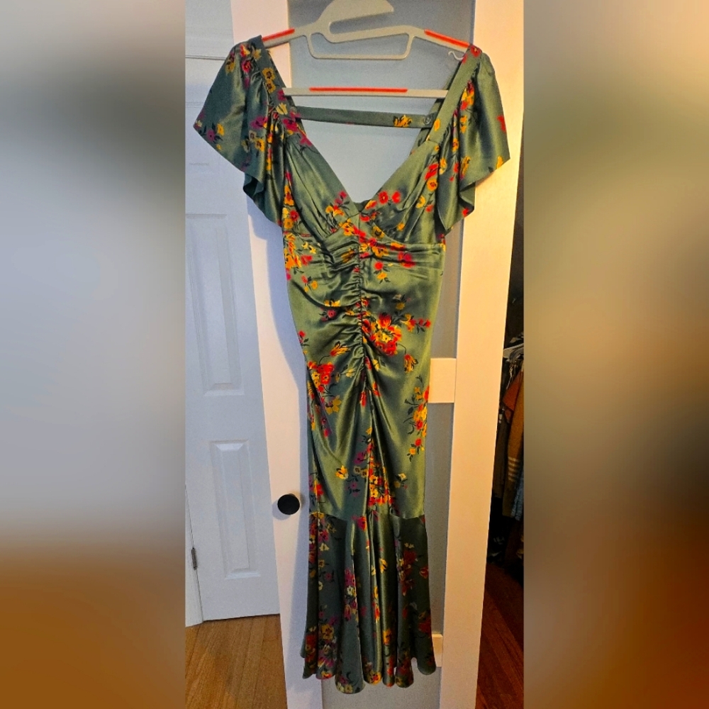 Floral Satin Dress